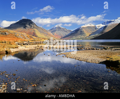Scena invernale Wast Water Laghi Inglesi Cumbria, Inghilterra Foto Stock