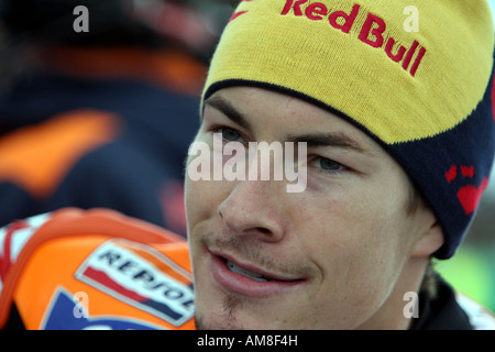 Motogp americana racer giovani Nicky Hayden mondiale 2006 campione del motogp Foto Stock