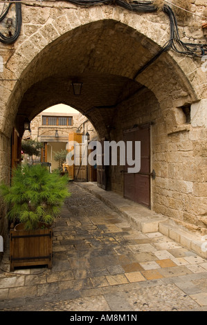 Arco in il vecchio mercato di Byblos Libano Medio Oriente Foto Stock