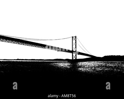 Forth Road Bridge Tiro da sotto Foto Stock