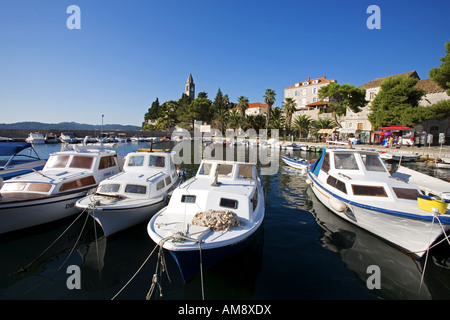 Croazia, Dalmazia, costa dalmata, isole di Elafiti, isola di Lopud, Porto Foto Stock