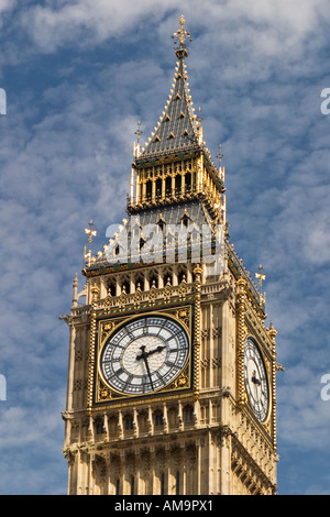 Dettaglio del Big Ben Case del Parlamento di Londra Foto Stock