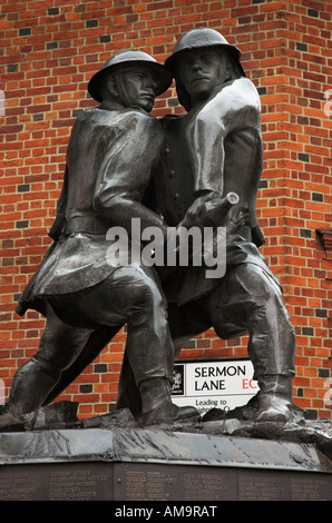 Il memoriale della Londra per i vigili del fuoco nella seconda guerra mondiale Foto Stock