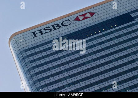 HSBC Regno Unito sede 8 Canada Square Canary Wharf London disegnato da Sir Norman Foster Foto Stock