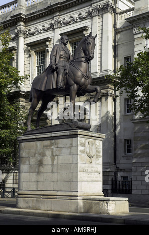 La statua di Earl Haig in Whitehall London Foto Stock