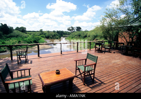 Africa orientale del Kenia Masai Mara parco giochi il mara intrepid camp Foto Stock