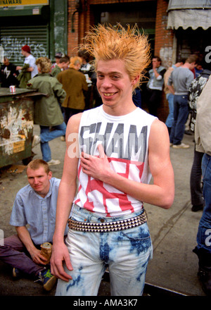 Punk degli anni ottanta in New York Foto Stock