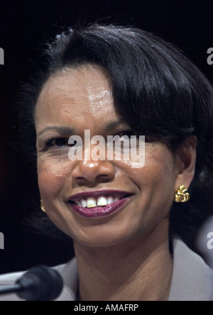 National Security Advisor Dr Condoleezza Rice testimonia prima del 9 11 Commissione di Washington Foto Stock