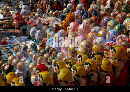 Matrioska russa bambole Piazza Rossa Mosca Russia Foto Stock