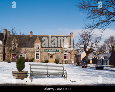 Villaggio Verde d'inverno. Tomintoul Moray Scozia UK Gran Bretagna Foto Stock