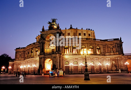 Semperoper Semper Opera Germania Dresden Foto Stock