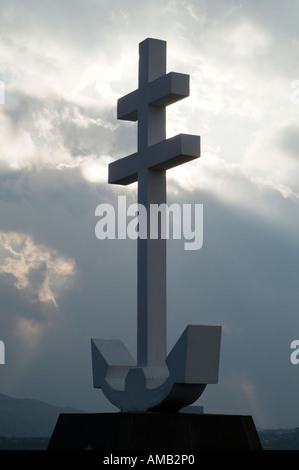 dh Lyle Hill GOUROCK RENFREWSHIRE statua commemorativa francese gratuita ww Foto Stock