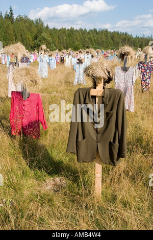 Il popolo silenzioso presentano arte in Suomussalmi Foto Stock