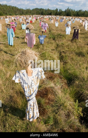 Il popolo silenzioso presentano arte in Suomussalmi Foto Stock
