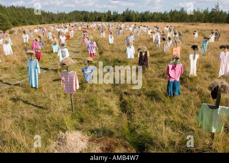 Il popolo silenzioso presentano arte in Suomussalmi Foto Stock