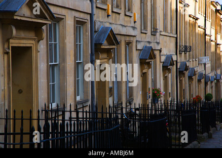 Gay Street una terrazza di edifici elencati da John Wood The Elder a Bath Somerset Inghilterra Foto Stock