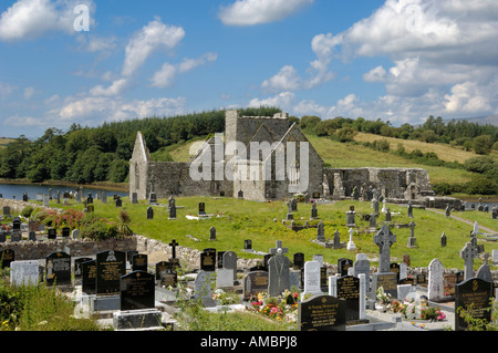 Abbazia Burrishoole, vicino a Newport, County Mayo, Irlanda Foto Stock