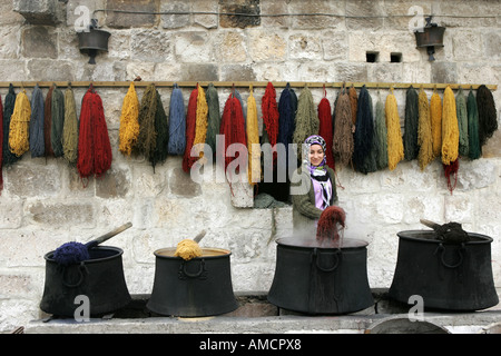 TUR, Turchia, Cappadocia, Goereme, 17.10.2005: tappetino manufactory, Galleria Anatolia Foto Stock