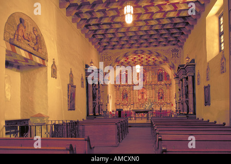 Elk249 1123 la Missione di San Francisco de Asis Dolores chiesa 1791 navata centrale Foto Stock