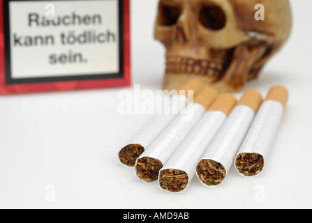 Sigarette, box, anti-smoker campagna Foto Stock