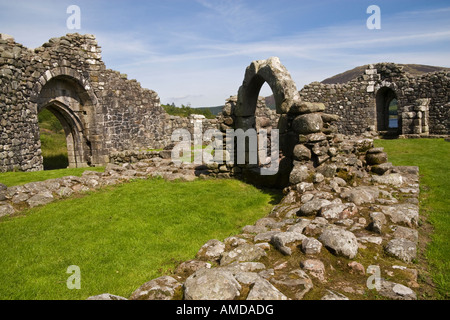 Loch Doon Castle e Loch Doon, Ayrshire, in Scozia Foto Stock