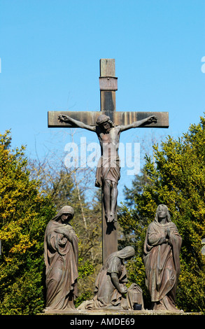 Statua di Gesù sulla croce Foto Stock