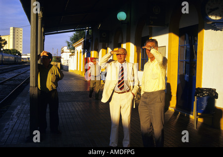 Al Andalus Express treno nella stazione di Carmona regione Andalusia Spagna Foto Stock