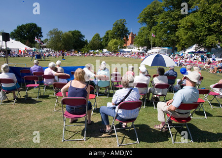 Spettatori a Taunton flower show Foto Stock