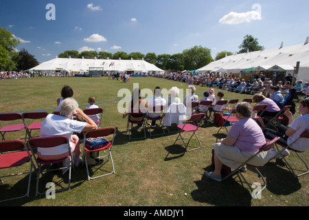 Spettatori a Taunton flower show Foto Stock