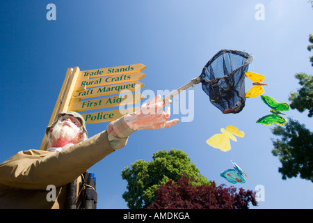 Lo Spaventapasseri in costume a Taunton flower show Foto Stock