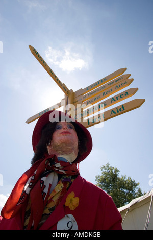 Lo Spaventapasseri in costume a Taunton flower show Foto Stock