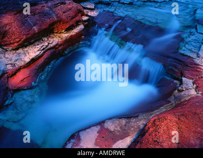 Il Red Rock Canyon Parco Nazionale dei laghi di Waterton Alberta, Canada Foto Stock