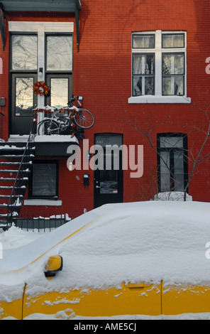 Inverno a Montreal Québec Canada Foto Stock