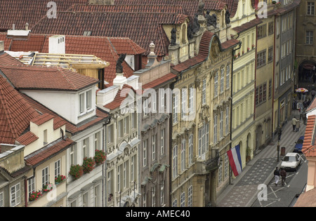 Strada di Praga Repubblica Ceca Foto Stock