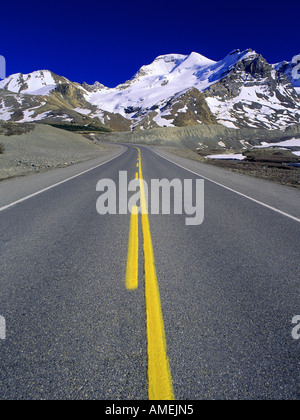 Il Columbia Icefield, Highway #93 del Parco Nazionale di Jasper, Alberta Canada Foto Stock