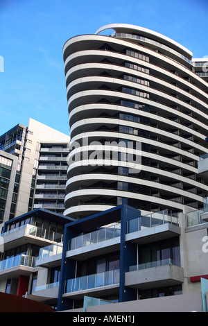 Edificio di appartamenti a New Quay Docklands, Melbourne, Victoria, Australia Foto Stock