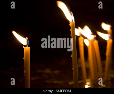 Candele Burning Foto Stock