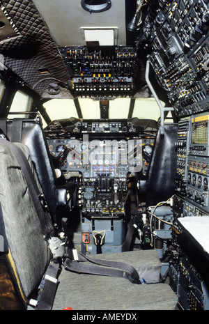 Duxford Air Museum Concord cockpit aereo Concorde Foto Stock