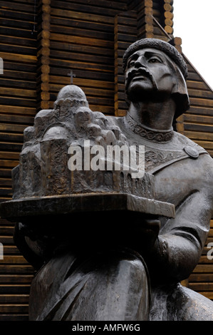 Scultura di Yaroslav il Saggio il Golden Gate in Ucraina Foto Stock