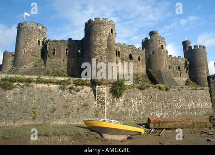 Conwy Castle North Wales UK Foto Stock