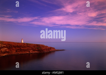 Tryon del Capo Faro e il golfo di San Lorenzo a Sunrise, Cape Tyron, P.E.I., Canada Foto Stock