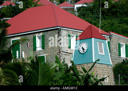 Punto di Riferimento di Clock svedese e Belfry Gustavia St Barts Foto Stock