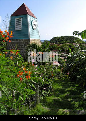 Punto di Riferimento di Clock svedese e Belfry Gustavia St Barts Foto Stock