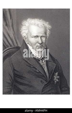 ALEXANDER von Humboldt naturalista tedesco explorer 1769 1859 barone biogeography prussiano geografia botanica Kosmos Imperial dictio Foto Stock