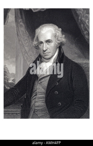 James Watt 1736 1819 ingegnere britannico inventore della tecnologia del motore a vapore Scottish rivoluzione industriale. Dizionario imperiale delle nazioni unite Foto Stock