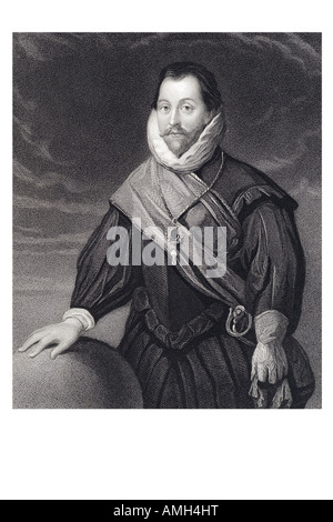 Sir Francis Drake 1540 1596 Vice Ammiraglio corsaro navigator commerciante slave politico Età elisabettiana. knighted seconda-in-comando Foto Stock