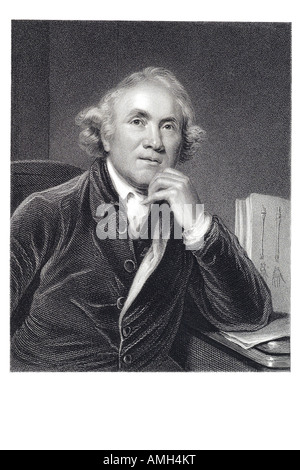 John Hunter chirurgo 1728 1793 Scottish fondatore anatomia patologica Inghilterra Scot Scozia incisione ritratto originale Sir Joshua Foto Stock