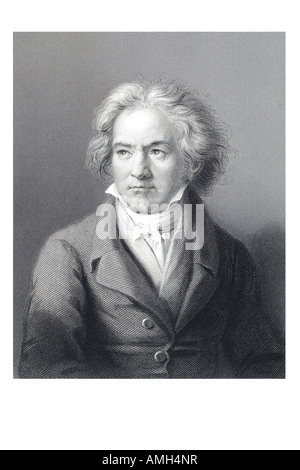 Ludwig Van Beethoven 1770 1827 Compositore virtuoso pianista classico-romantico rispettato influenti compositori audizione sordi graduale Foto Stock