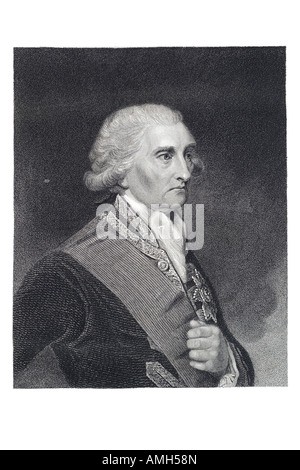 Ammiraglio George Brydges Rodney, primo Baron KB 1719 1792) British naval officer Commander Commodore Guerra dei Sette Anni, baronet ameri Foto Stock