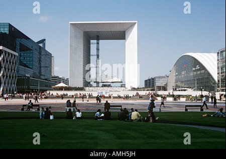 La Grande Arche de la Defense, Parigi, Francia Foto Stock